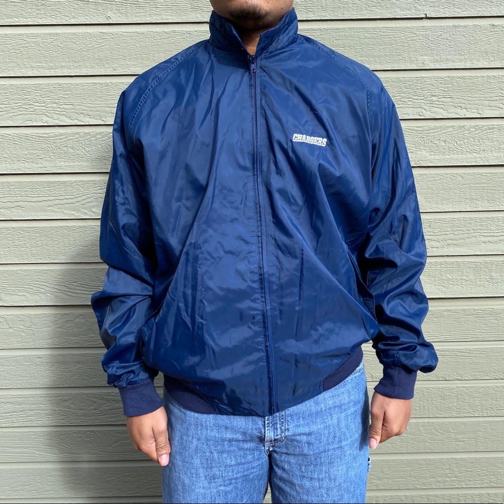 Chargers Antigua Full Zip Windbreaker